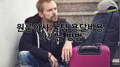 원룸이사 꿀팁🍯 용달비용 아끼는 방법!💸